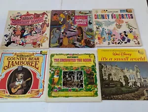 6 Disney Land Vintage LP s, Country Bear Jamboree, River Cruise, Mickey Mouse, - Picture 1 of 24
