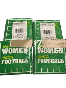 Creative Converting Disposable Party Napkins Real Women Watch Football 120 Count - Picture 1 of 2