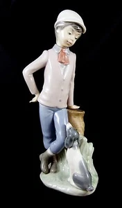 Lovely Lladro Nao Figure Boy With Dog Affectionate Pup 0380 - Picture 1 of 6