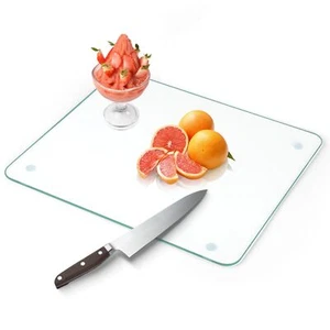 Tempered Glass Cutting Board Kitchen Countertop Tray Scratch Resistant - Picture 1 of 7