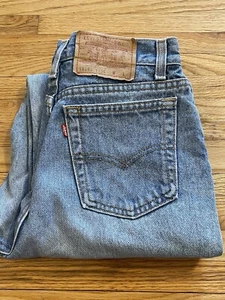 Vintage 80er Levis 16505-1206 505 hergestellt in den USA Denim Jeans helle Waschung Hose Gr. 12 LESEN - Bild 1 von 11