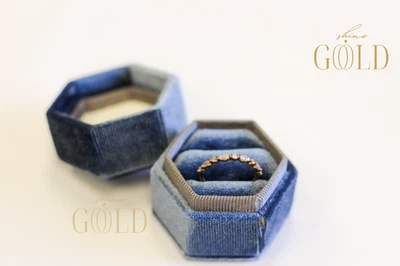 Anillo de diamantes de oro rosa de 18 quilates alianza de boda vintage promesa Art Deco | oro brillante | Foto 1 de 4