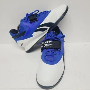 Scarpe da sollevamento pesi uomo Reebok Legacy Lifter 2 bianche blu corte taglia 11,5 - Foto 1 di 12