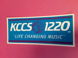 vintage KCCS 1220 Life Changing Music Salem, OR bumper sticker radio station 8" - Picture 1 of 2