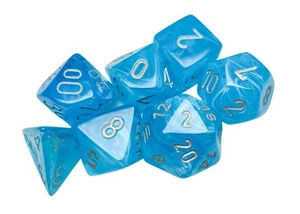 Chessex - Borealis Polyhedral 7 Dice Set - Luminary Sky Silver - Picture 1 of 4