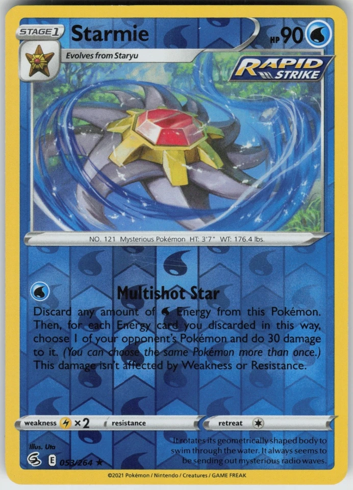 PO-06 Reverse Holo Starmie 053/264 Holo Rare SWSH08: Fusion Strike - Image 1 of 1