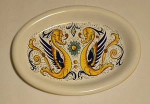 Ceramica Nova Deruta Raffaellesco Italian Pottery Platter Tray Man Dragons - Picture 1 of 4