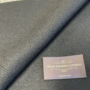 Vitale Barberis Canonico VBC 3,2 m | Tessuto soprabito a spina di pesce nero | - Foto 1 di 14