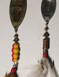 Esche da Pesca Mepps Vestite Treble Spinner Taglia 5 e 3. Colorato e argento vintage - Foto 1 di 9