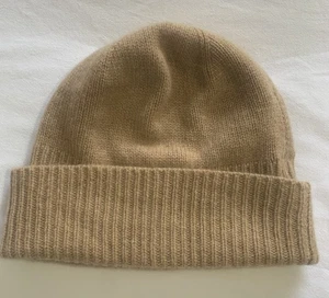 MARKS AND SPENCER AUTOGRAPH - Women’s Camel 100% Pure Cashmere Beanie Hat - Picture 1 of 10