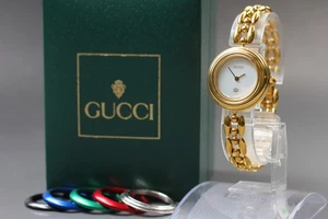 [Casi COMO NUEVO CON CAJA] GUCCI 11/12 Cambio Bisel 26mm 6 Colores Cuarzo Reloj Mujer - Imagen 1 de 12