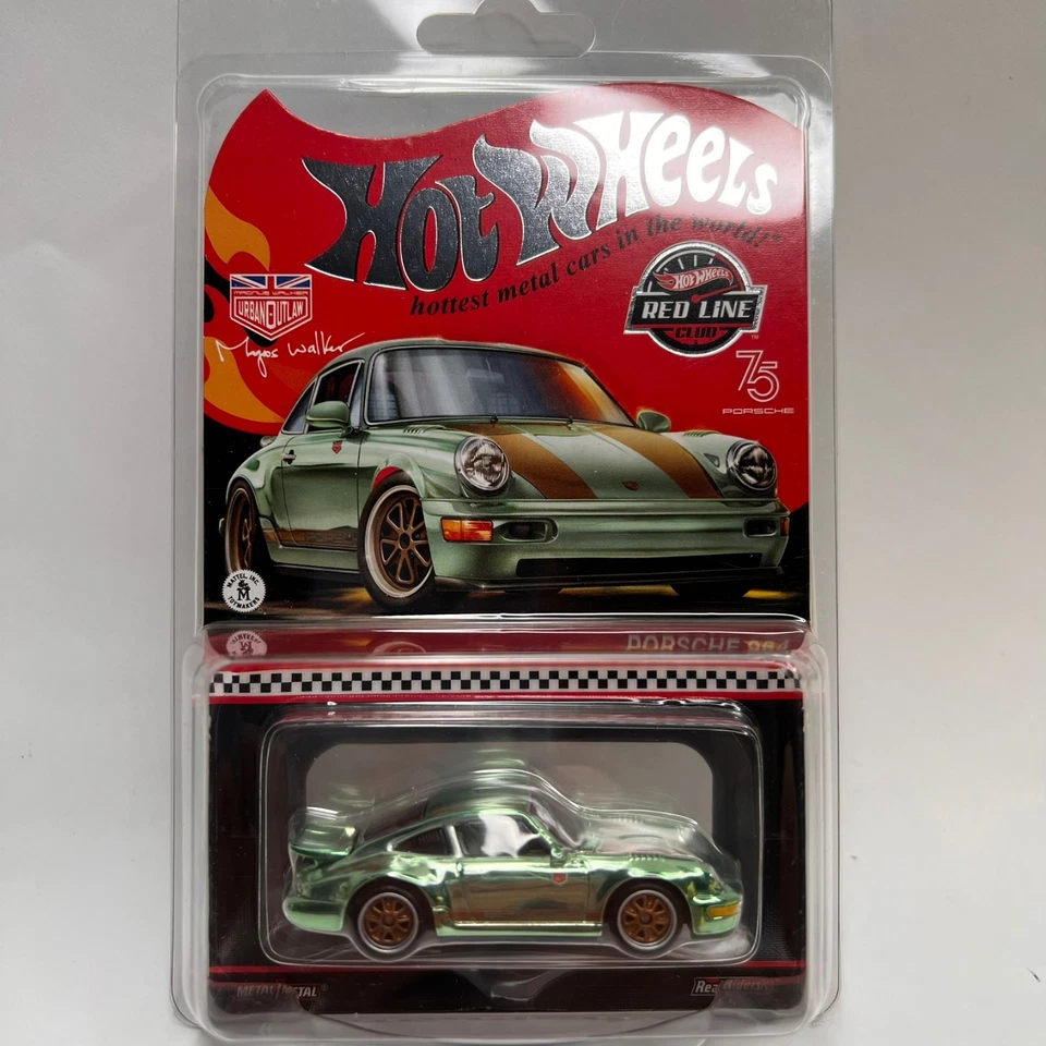 Mattel Hot Wheels Collectors RLC Exclusive Magnus Walker “Urban Outlaw” Porsche 964 1:64 Diecast Vehicle - Green (HNL26)