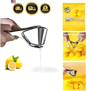 Citrus Juicer Lemon Lime Orange Handheld Stainless Steel Squeezer Portable - Picture 1 of 9