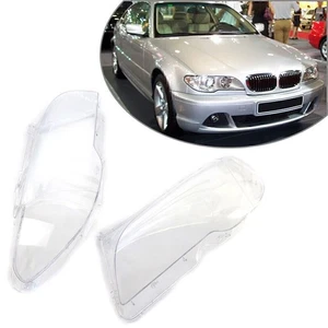 2 x Headlight Headlamp Lens Cover Fit BMW E46 2DR Coupe 325ci 330ci 03-06 Clear - Picture 1 of 9