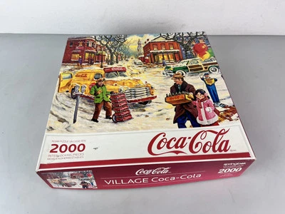 Coca Cola 2000 Pc Jigsaw Puzzle HOMETOWN VILLAGE Springbook - Image 1 of 4