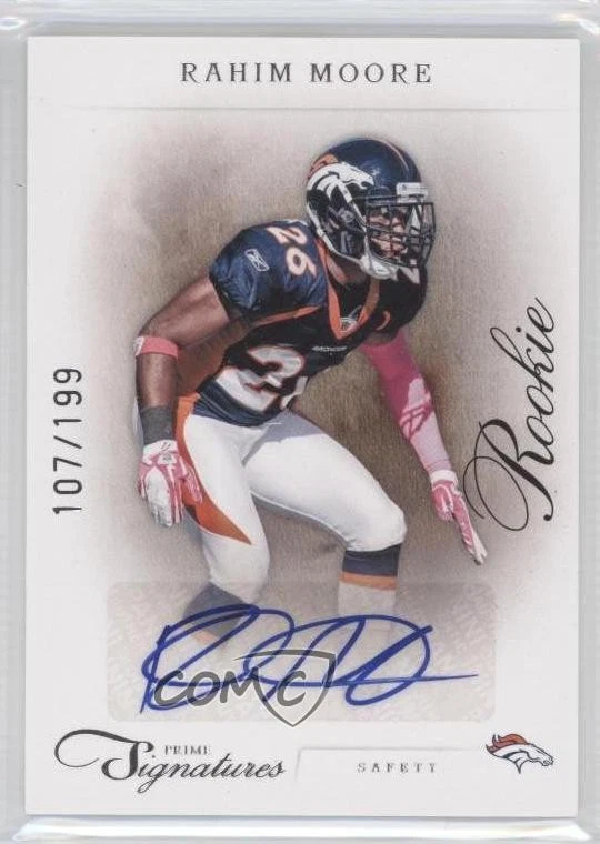 2011 Panini Prime Signatures Silver /199 Rahim Moore #207 Rookie Auto RC - Image 1 of 2