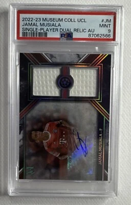 Jamal Musiala 2022-23 Topps Museum Dual Jersey Patch Auto /99 PSA 9 Bayern - Image 1 of 4