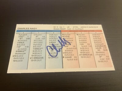 STRAT-O-MATIC firmado Charles Nagy 1995 Cleveland Foto 1 de 2