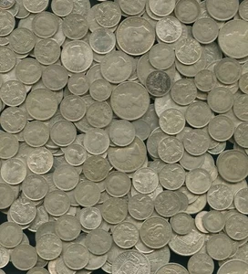 500 Grams of Post 1946 Pre-Decimal Silver coins. 50% Silver. 3d, 6d, 1/- and 2/- - Picture 1 of 1