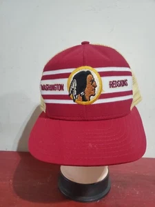 Washington Redskins Vintage 1980s Superstripe Lucky Stripe Snapback Cap Mütze - Bild 1 von 6
