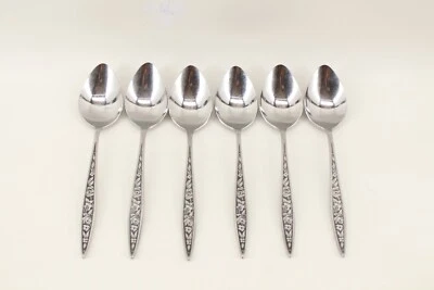 EKCO Eterna SANTIAGO Custom Stainless Place/Oval Spoon Set Of 6 Vintage 7 1/4" - Image 1 of 4
