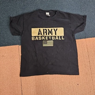 Stain* Army Basketball Youth Graphic T-Shirt Small Black Knights NCAA R4a - Image 1 of 4