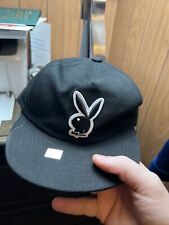 Playboy Rabbit Head Boucle Patch Field Hat Black