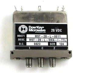 DowKey Microwave MST-28-L-SMA-I-TTL, RF Switch SMA Female 28 VDC - Picture 1 of 2