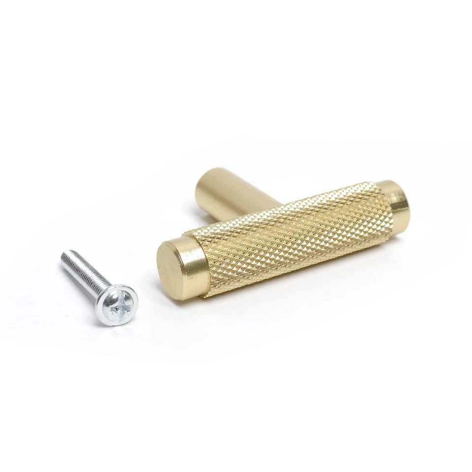 Door Handles Knobs Kitchen Cabinet Drawer Cupboard Knurled T Bar Knob - Image 1 of 4