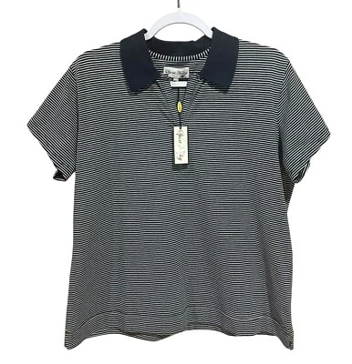 Nuevo con etiquetas Polo de golf deportivo Haley para mujer azul marino/blanco a rayas manga corta talla XL NUEVO Foto 1 de 4