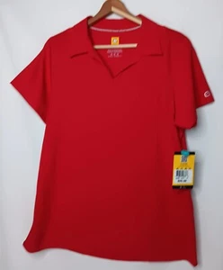 WonderWink Womens Medium Scrub Stop Red Short Sleeve Collared Shirt Medical New - Picture 1 of 14