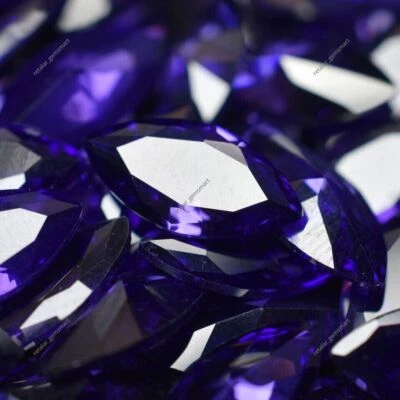 30 Pcs Natural Purple Tanzanite CERTIFIED Marquise Cut Loose Gemstone 7x5 MM Lot - Image 1 of 4