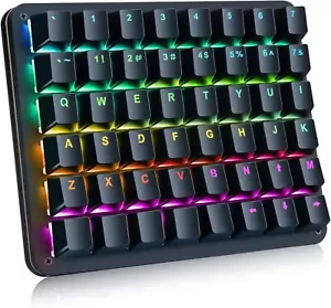 Koolertron One Handed Mechanical Gaming Black/RGB Backlight/Red switches - Picture 1 of 7