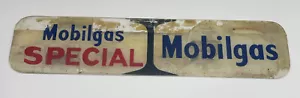 VINTAGE MOBIL GLASS SIGN MOBILGAS, MOBILGAS SPECIAL-16” - Bild 1 von 5