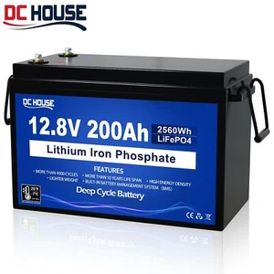 12V 200Ah Lifepo4 Battery Lithium Leisure Battery, Low Temp, Rechargeable for RV - Picture 1 of 9