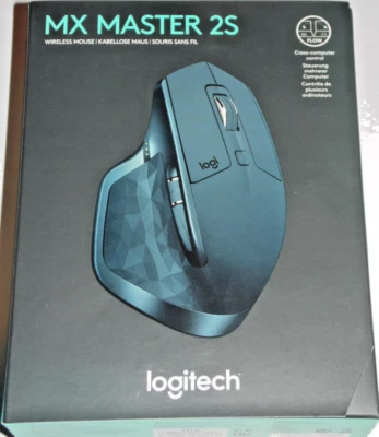 LOGITECH MX MASTER 2S TEAL BLUE WIRELESS MOUSE UNIFYING RECEIVER USB CABLE BOXED - Image 1 of 4
