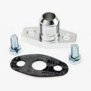 TRITDT Fits Garrett GT28 GT30 GT35 Ball Bearing Turbo Oil Return Flange Kit 10AN - Picture 1 of 3