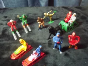 Set figurine sci Barclay vintage NUOVE CON SCATOLA 14 PEZZI BEL SET SPEDIZIONE GRATUITA - Foto 1 di 9