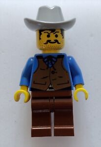 LEGO Western Minifigure Cowboy Blue Shirt (Genuine) ultra rare,  ww013 
