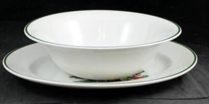 Cuthbertson Christmas Tree Narrow Band Round Lot of Vegetable Bowl and Platter - Picture 1 of 6