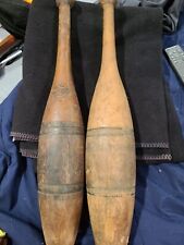 Antique Vintage Wooden Indian Club Gym Wooden Weight Juggling Pins 4 Pins