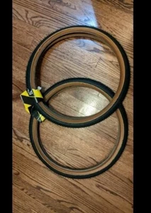 Nos GT BMX Tires 20 x 1.75 Black Gumwall Reissue Stamped Thread - Picture 1 of 8