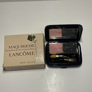 Dúo en polvo vintage Lancome Maquiriche color de ojos en caviar rosa difícil de encontrar raro - Imagen 1 de 6