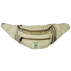 Gürteltasche aus Hanf Ethno 1 bunt Bauchtasche Hüfttasche Festival Goa Hippie - Picture 1 of 8
