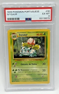 1999 Pokemon Portuguese Base Set Ivysaur #30 PSA 6 EX-MT - Picture 1 of 2