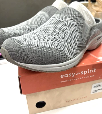 Easy Spirit 女式 Takeknit 一脚蹬生态木屐中号灰色美国 10W 码 — 第 1/4 张图片