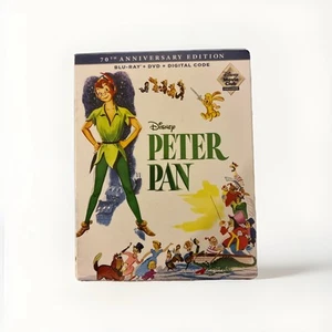 Peter Pan BLU-RAY/DVD/DIGITAL DMC Exclusive 70th Anniversary Edition W/ Slip NEW - Picture 1 of 2