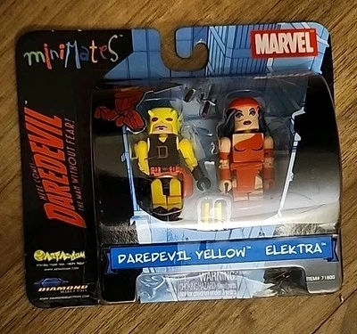 MiniMates Daredevil Amarillo y Elektra Rojo 2pk Figuras Marvel 2003 Diamond Select Foto 1 de 2