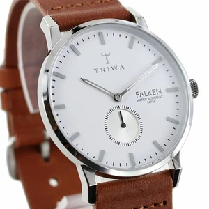 Toriwa Watch For Men And Women Unisex Watches Falken Sumoseko Brown Leather Silv - Picture 1 of 3