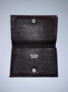 Estuche para Tarjetas TUMI Delgado, Cuero Marrón, Hecho en Italia, Idea de Regalo - Imagen 1 de 5